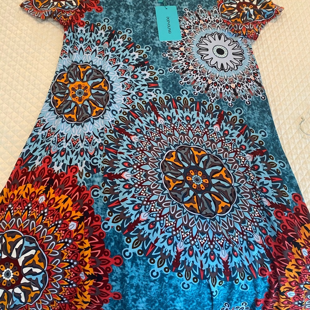 Multicolored swing dress